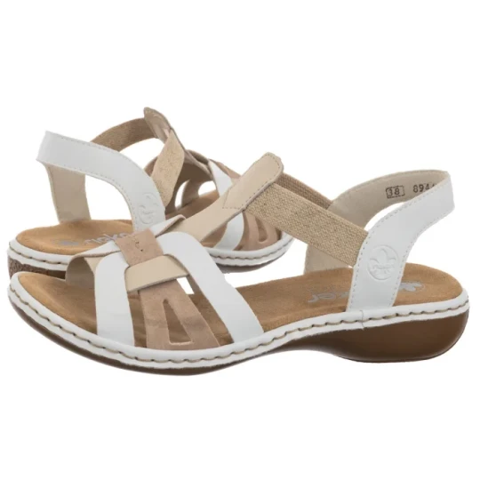 Zdjęcie produktu Sandały Białe 65918-81 White Combination (RI13-b) Rieker