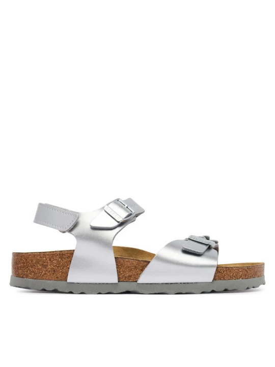 Zdjęcie produktu Sandały Birkenstock Rio As Flowers 1031702 D Srebrny