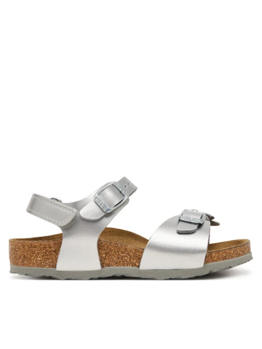 Zdjęcie produktu Sandały Birkenstock Rio As Flowers 1031702 S Srebrny