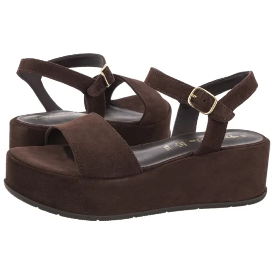 Zdjęcie produktu Sandały Brązowe 1-28020-42 347 Mocca Suede (TM579-a) Tamaris