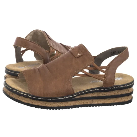 Zdjęcie produktu Sandały Brązowe 62962-22 Brown (RI257-a) Rieker