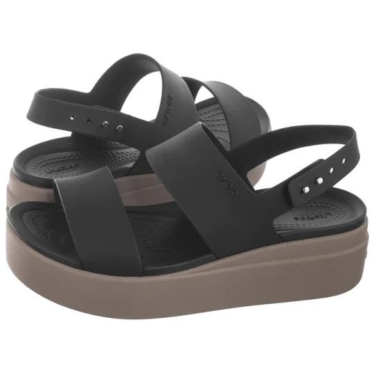 Zdjęcie produktu Sandały Brooklyn Low Wedge W Black / Mushroom 206453-07H (CR199-a) Crocs
