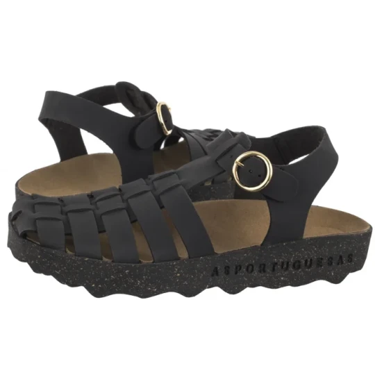 Zdjęcie produktu Sandały Calix L Eco Nubu Black P018277000 (AP19-a) Asportuguesas