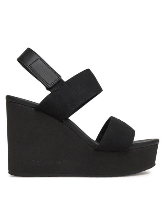Zdjęcie produktu Sandały Calvin Klein Jeans Wedge Sandal Webbing In YW0YW01790 Czarny