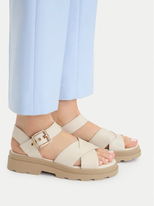 Zdjęcie produktu Sandały Clarks Orinoco3 Cross 26186092 Écru Kremowy
