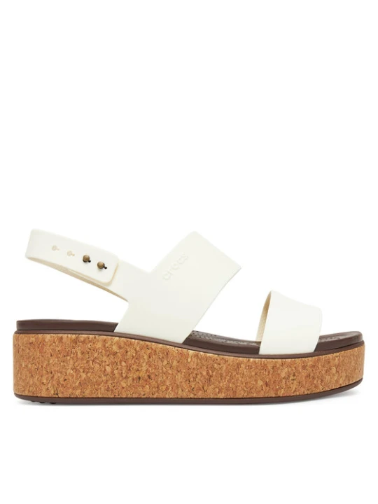 Zdjęcie produktu Sandały Crocs Brooklyn Cork Low Wedge 211144 Écru Kremowy