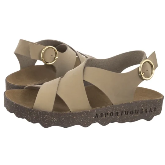Zdjęcie produktu Sandały Cusk L Eco Nubu Beige P018278001 (AP17-a) Asportuguesas