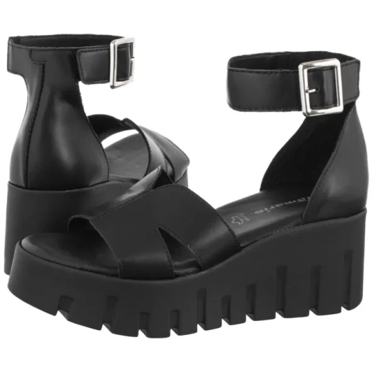 Zdjęcie produktu Sandały Czarne 1-28701-46 003 Black Leather (TM587-a) Tamaris