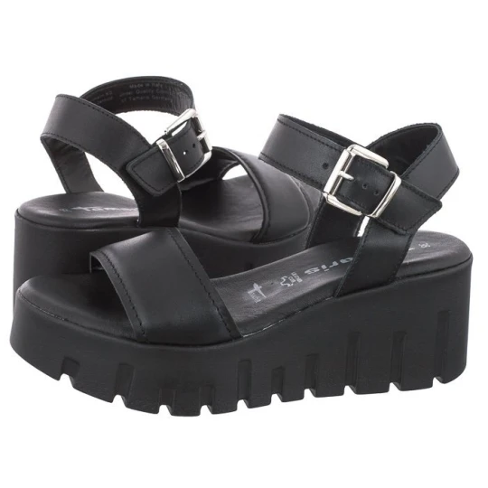 Zdjęcie produktu Sandały Czarne 1-28712-42 003 Black Leather (TM481-a) Tamaris