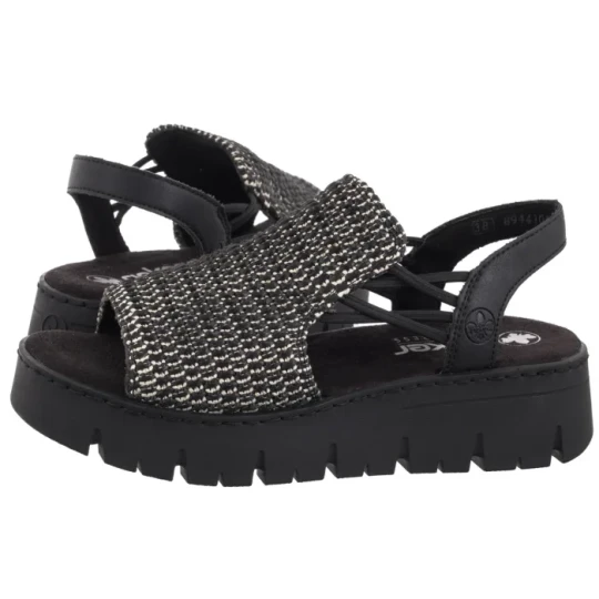 Zdjęcie produktu Sandały Czarne V1051-00 Black (RI265-a) Rieker
