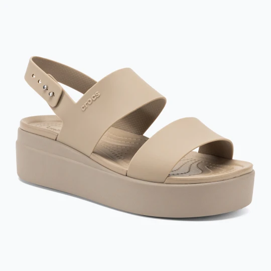 Zdjęcie produktu Sandały damskie Crocs Brooklyn Low Wedge latte / mushroom Beżowy