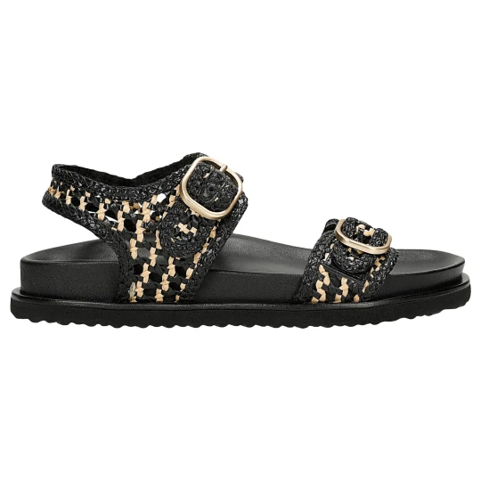 Zdjęcie produktu Sandały z plecionki w stylu boho z metalowymi klamrami 76242-80 Wojas