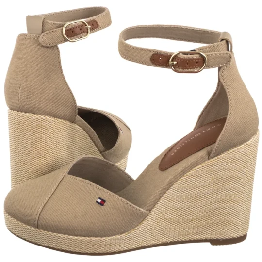 Zdjęcie produktu Sandały Flag High Wedge Espad Closed Toe Horeradish FW0FW08494 ACC (TH1261-a) Tommy Hilfiger