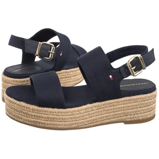 Zdjęcie produktu Sandały Mid Wedge Sandal Space Blue FW0FW07885 DW6 (TH1099-a) Tommy Hilfiger