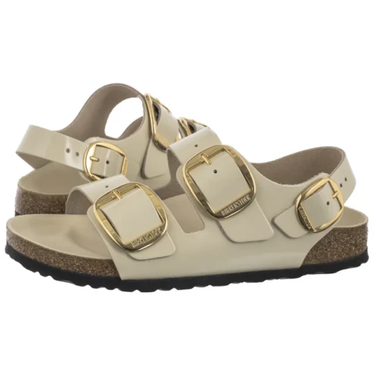 Zdjęcie produktu Sandały Milano Big Buckle High-Shine Ecru 1025395 (BK287-b) Birkenstock
