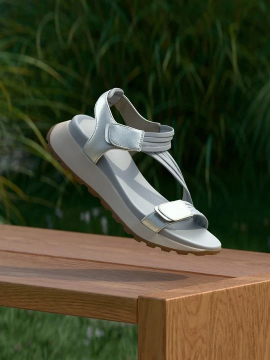 Zdjęcie produktu Sandały na koturnie Anna Field By Zalando srebrny