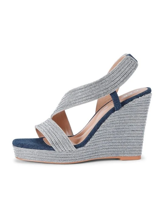 Zdjęcie produktu Sandały na koturnie Carvela niebieski denim