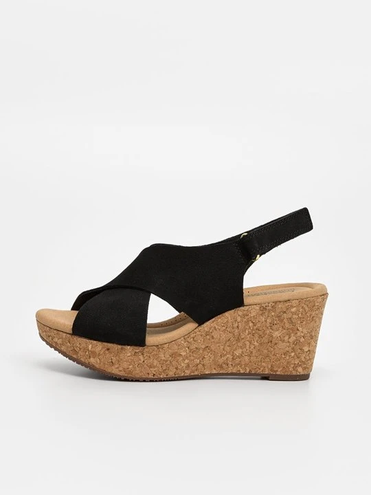 Zdjęcie produktu Sandały na koturnie Clarks czarny