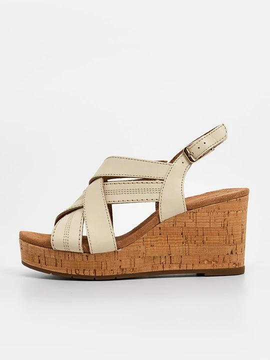 Zdjęcie produktu Sandały na koturnie Clarks beżowy
