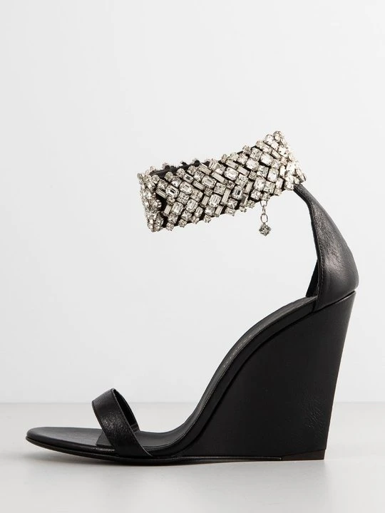 Zdjęcie produktu Sandały na koturnie Giuseppe Zanotti czarny