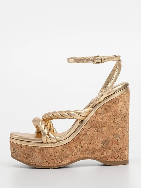 Zdjęcie produktu Sandały na koturnie Jimmy Choo złoty