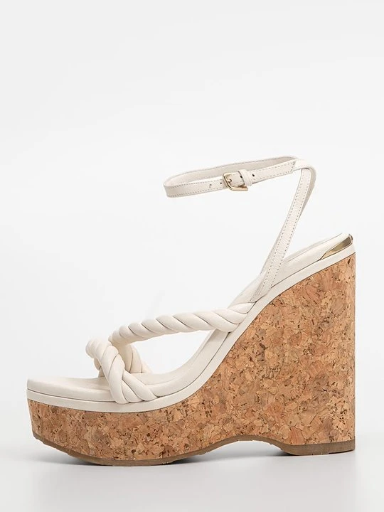 Zdjęcie produktu Sandały na koturnie Jimmy Choo mleczny
