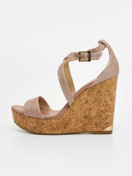 Zdjęcie produktu Sandały na koturnie Jimmy Choo jasnoróżowy