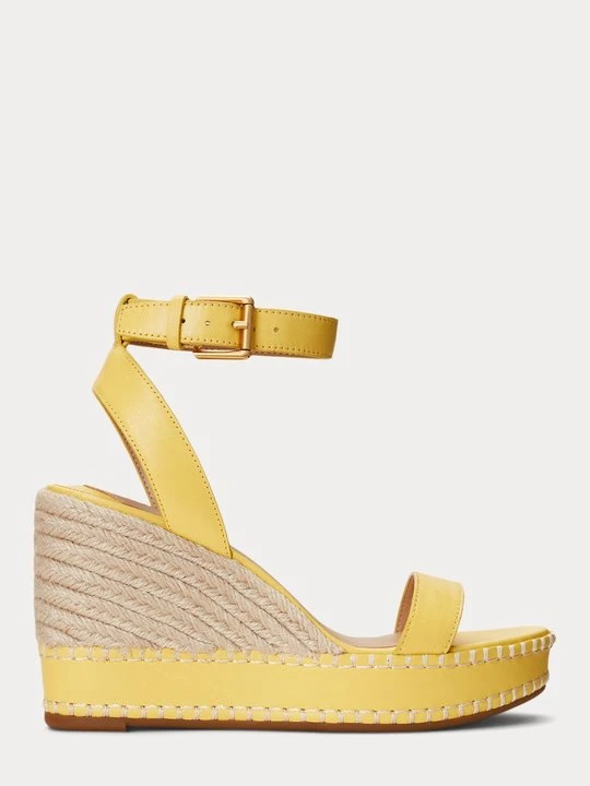 Zdjęcie produktu Sandały na koturnie Lauren Ralph Lauren żółty