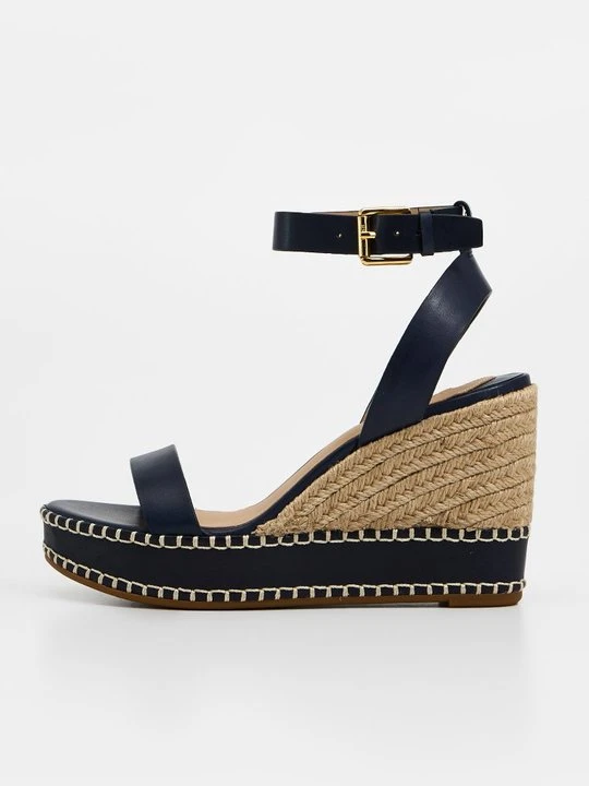Zdjęcie produktu Sandały na koturnie Lauren Ralph Lauren granatowy
