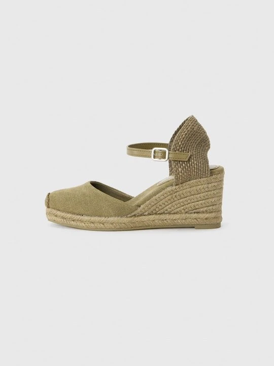 Zdjęcie produktu Sandały na koturnie PARFOIS khaki