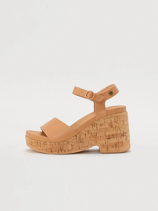 Zdjęcie produktu Sandały na koturnie Reef tan