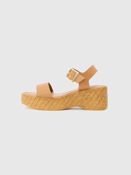 Zdjęcie produktu Sandały na koturnie Steve Madden jasny brąz