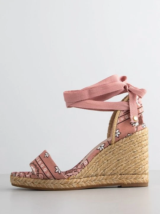 Zdjęcie produktu Sandały na koturnie Stuart Weitzman różowy