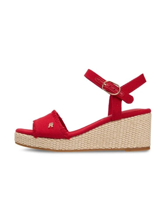 Zdjęcie produktu Sandały na koturnie Tommy Hilfiger czerwony