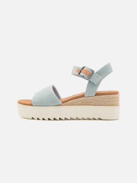 Zdjęcie produktu Sandały na koturnie Toms jasnoniebieski denim