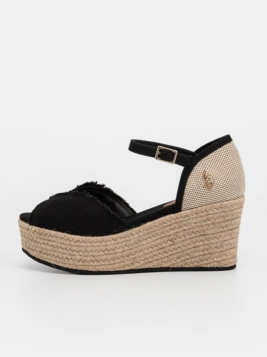 Zdjęcie produktu Sandały na koturnie U.S. POLO ASSN. czarny