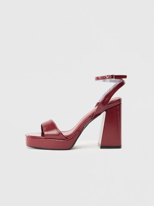 Zdjęcie produktu Sandały na obcasie Even&Odd By Zalando ciemnoczerwony