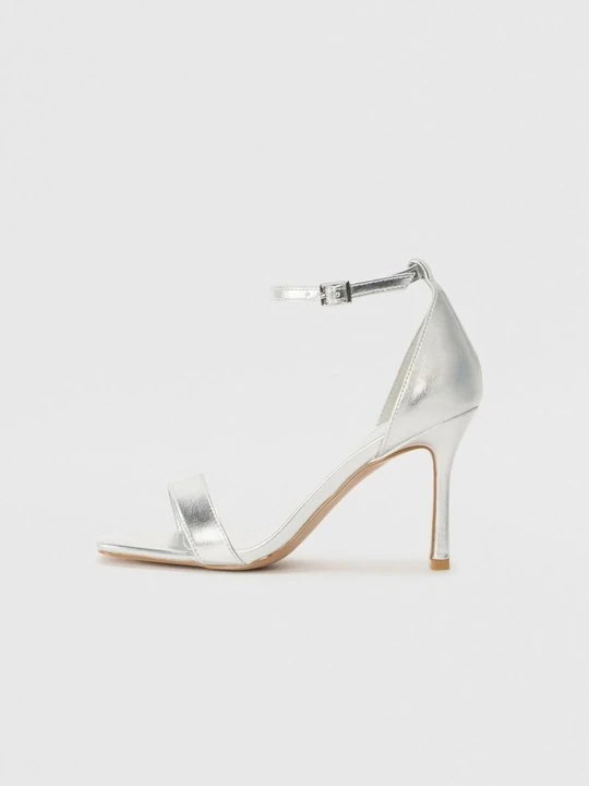 Zdjęcie produktu Sandały na obcasie Even&Odd Wide Fit By Zalando srebrny