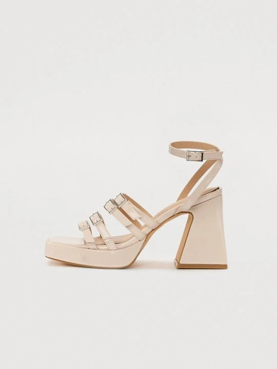 Zdjęcie produktu Sandały na obcasie Even&Odd Wide Fit By Zalando mleczny