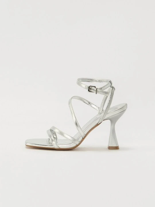 Zdjęcie produktu Sandały na obcasie Even&Odd Wide Fit By Zalando srebrny