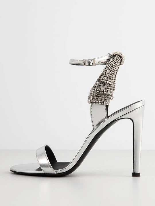 Zdjęcie produktu Sandały na obcasie Giuseppe Zanotti srebrny