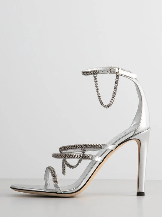 Zdjęcie produktu Sandały na obcasie Giuseppe Zanotti srebrny