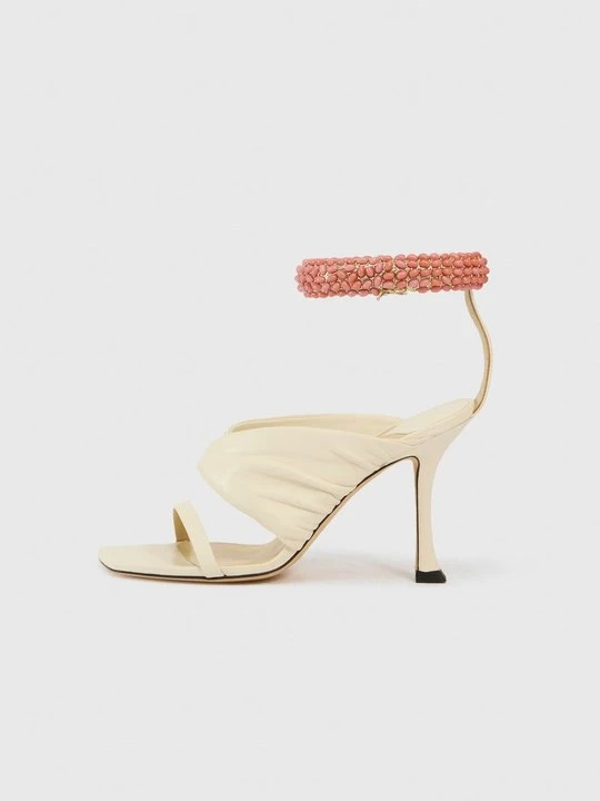 Zdjęcie produktu Sandały na obcasie Jimmy Choo mleczny