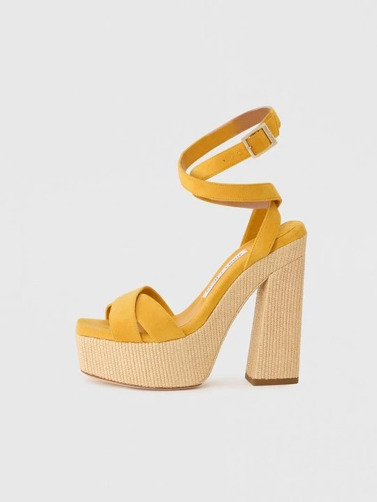 Zdjęcie produktu Sandały na obcasie Jimmy Choo piaskowy