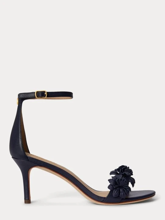 Zdjęcie produktu Sandały na obcasie Lauren Ralph Lauren granatowy