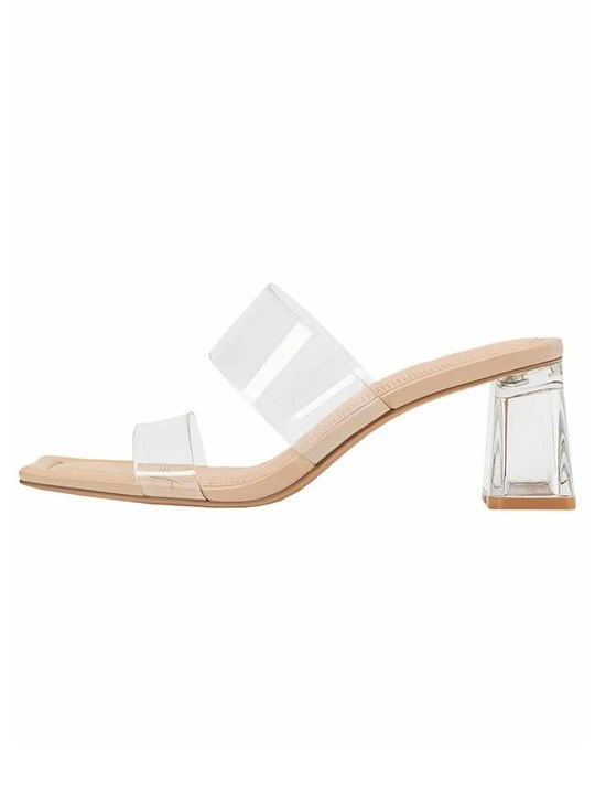 Zdjęcie produktu Sandały na obcasie Stradivarius nude