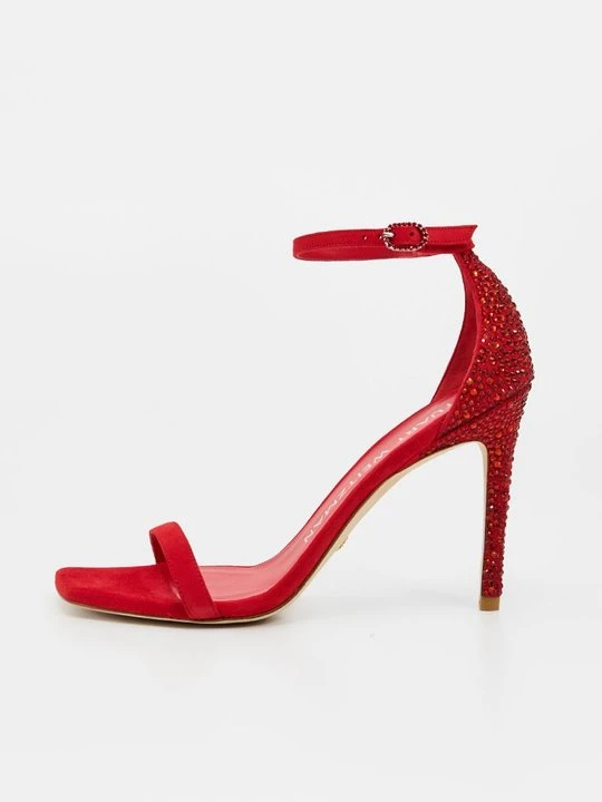 Zdjęcie produktu Sandały na obcasie Stuart Weitzman czerwony