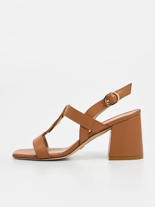 Zdjęcie produktu Sandały na obcasie Stuart Weitzman jasny brąz