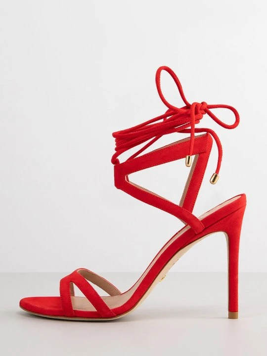 Zdjęcie produktu Sandały na obcasie Stuart Weitzman czerwony