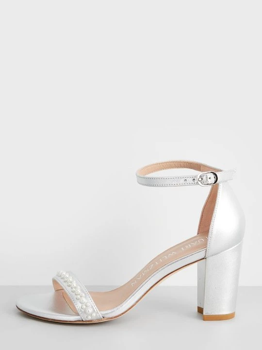 Zdjęcie produktu Sandały na obcasie Stuart Weitzman srebrny